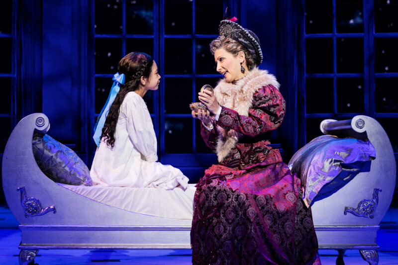 Alexandrya Salazar (Little Anastasia) and Gerri Weagraff (Dowager Empress) in the North American Tour of Anastasia