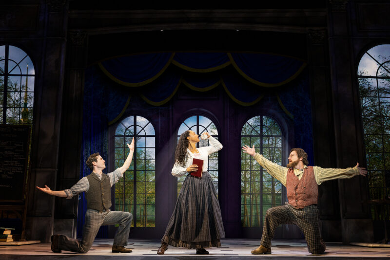 Willem Butler (Dmitri), Veronica Stern (Anya) and Bryan Seastrom (Vlad) in the North American Tour of Anastasia