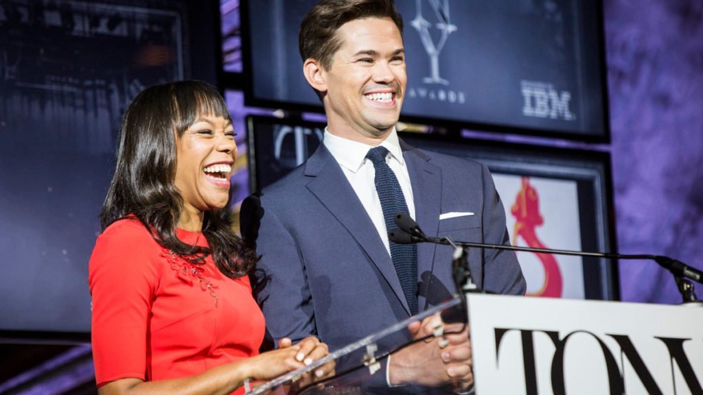 Tony Nominations - Andrew Rannells and Nikki M. James - 5/16 - Emilio Madrid-Kuser